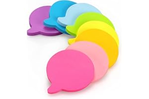 Early Buy 3x3 Bubble Shape Sticky Notes with 8 Color Self-Stick Notes 8 Pads/Pack, 75 Sheets/pad,Yellow,Orange,Blue,Green,Pink,Red,Purple,3 x 3 inches