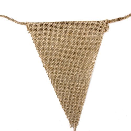 PIXNOR 13st Jahrgang Jute Girlande Hochzeit Banner – groß für Hochzeit Zeremonie Dekoration - 7