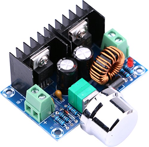 Yeeco XL4016E1 DC 4-40V to DC 1.25-36V 8A Buck Converter Voltage Regulator 36V 24V 12V to 5V High Power Efficiency Step Down Converter Power Supply with Adjustable Knob for Car Audio LED Display