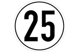 LEMAX Panneau en aluminium vitesse maximale 25 km/h 200 mm