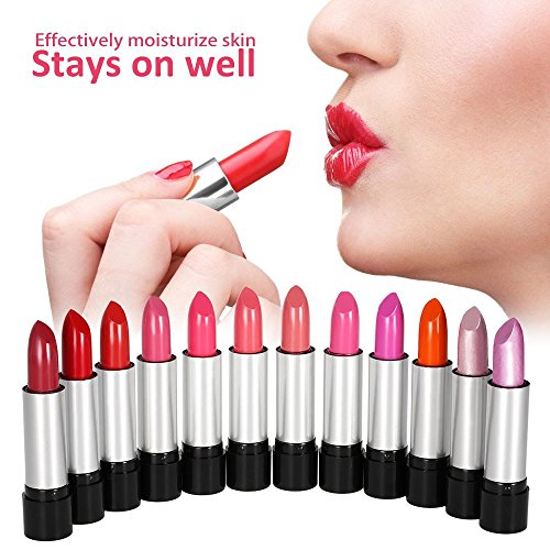 Anself 12st/Set Glossy The Balm Lip Rouge leicht zu tragen Lippenstift 12 Farben Fashion Frauen Sch?nheit Make-up - 4