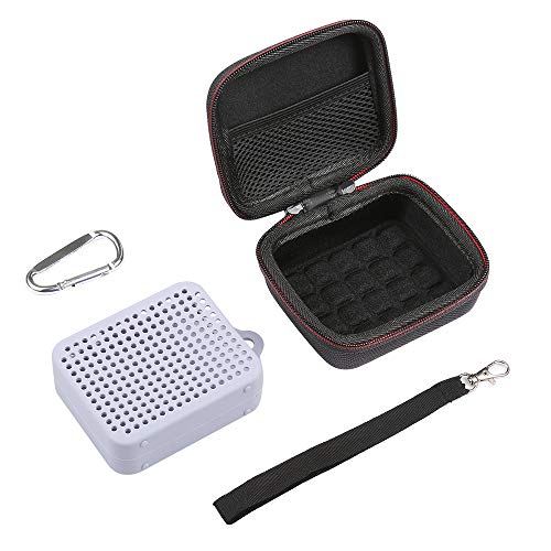 shucase móvil para JBL Go 2 Bluetooth Altavoz, Rígida antigolpes Viaje Portable Agua Densidad JBL Go 2 Funda con Suave Protectora Gris