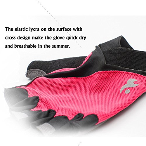 ICREAT Damen Joga Kurze Handschuhe Fitness Anti Schwerkraft Yoga Handschuhe - 4