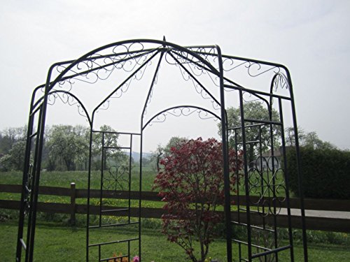 Eleganter XXL Rosenbogen Pergola Rosenbogen Rankhilfe Mod.5001B aus Metall schwarz von AS-S - 8