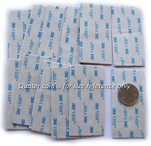 12 of VHB 3M Adhesive Double-sided Foam Tape High Bond Conformable Acrylic Glue Replacement Kit 1.5 x 3 Inch Rectangular Plus Alcohol Pad