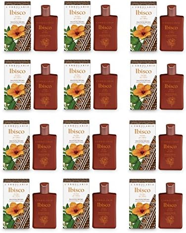 The ERBOLARIO – Hibiscus Bagnoschiuma 250 ml – 12 Packs – Almond, Coconut, Ginger, Dry Skin