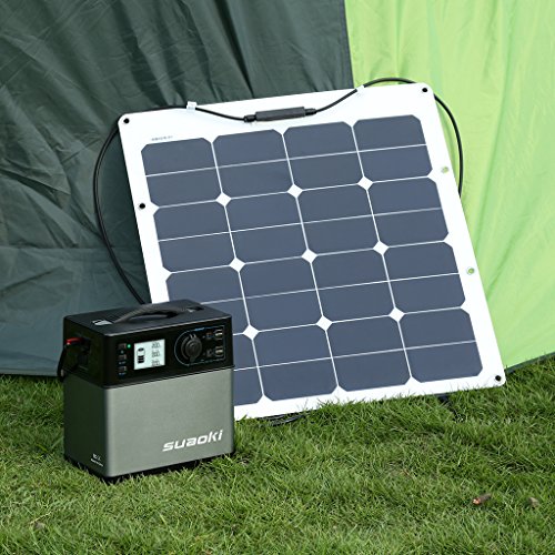 Suaoki 400Wh Mobiler Energiespeicher,Solar Generator/AC Steckdose/Autos,4 USB-Ports/2 AC & DC Inverter/1 Zigarettenanzünder- Buchse zum Einschalten von elektronischen Geräten/Beleuchtung und Jump Starter Cars - 8