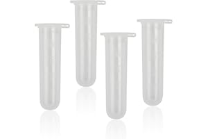 Rowiz 5ml plastic EP Lab Centrifuge Tube Vial Test Tube,Sample Bottle Test Tube with Round Bottom, Liquid Test Bottle with Graduation and Cap Packaging 50 PCS