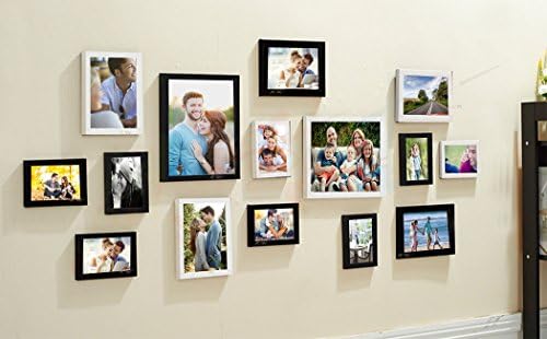 Art Street - Fantastic fourteen set of 15 Individual Black & White Wall Photo Frame(8X10,6X8,4X6)