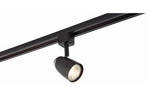 NATIONAL LIGHTING Monte Multi Directional Matt Black and Chrome Finish Mains Track GU10 LED Compatible Adjustable Spotlight Track Head Lighting