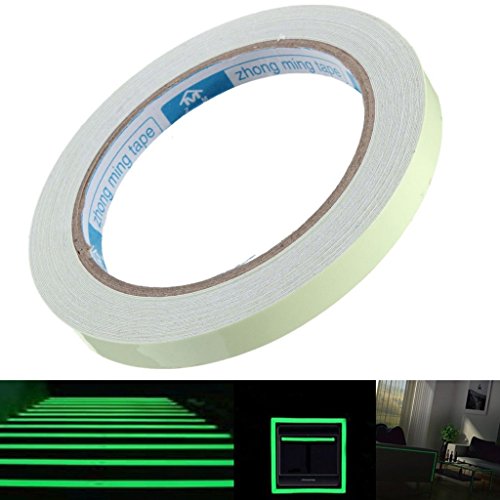 Cinta Autoadhesiva Etiqueta de Seguridad Resplandor Luminoso Verde 5m