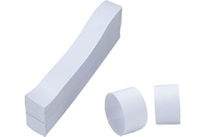 DLICSY 100Pcs Blank White Banknotes Bands for Cash,Banknote Paper Money Cash Band Strap,Self Adhesive Currency Straps Money Paper Bands Bundles Bill Wrappers for Wraps Money Organizing