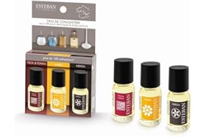 Esteban Selección Tris de concentrados de perfume Teck & Tonka – Ambre – Neroli 3 botellas de 15 ml