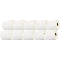Rouleaux Étiquettes Thermiques 72x36 Mm - 10 Rouleaux X 1000 Étiquettes - Compatible ZEBRA GK420d, GK420t, GC420d, LP2844, Etc.