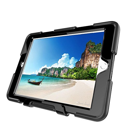 TECHGEAR® G-SHOCK Koffer für das neue Apple iPad (2017 / 5th Gen) 9.7 – Starke robuste HEAVY DUTY Armour Shock Proof Lange Überlebensschutzabdeckung mit abnehmbarem Stand – Schule, Kids, Bauunternehmer Fall - 5