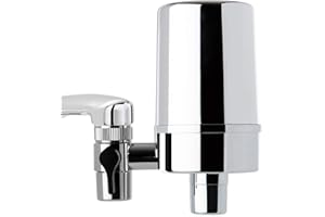 iSpring DF2-CHR Filtro de Agua para Grifo para Fregadero de Cocina, Baño o Caravana, 500 Galones de Larga Duración, Acabado Cromado