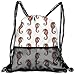 Produktbild RAINNY Drawstring Backpacks Bags,Watercolor Stylized Seahorse Pattern with Vibrant Effect Beauty of Nature Design,5 Liter Capacity,Adjustable