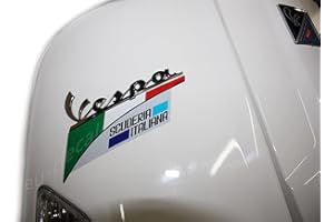 EU-DECALS - MIOVESPA COLLECTION Logo Vespa Estensione Bandiera Italiana Adesivo Scuderia Italiana GTS GTV LX S Decalcomania di Alta Qualità Laminata pic su Vespa
