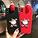 Price comparison product image Bangle009 Funny 3D Christmas Santa Elk Silicone Soft Case Cover for iPhone X 7/8 7/8 6/6S Plus - Red for iPhone 6 Plus/6S Plus