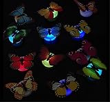 4 pcs cute beautiful kreative Bunt Schmetterling LED Nachtlicht mit Saugnapf Wandleuchten romantische mehrfarbigen Nachtlicht kleine Nightlight Baby Toy Geschenk Kinder Schlafzimmer Nachttischlampen Festival Party Dekoration （Flackern） - 3