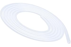 iMeistek 4 mm Innendurchmesser x 6 mm Außendurchmesser Silikonschlauch(4,5 m) Transparent,Flexibler Silikonschlauch Lebensmittelecht Luft-Wasser-Schlauch für Pumpen und Aquarien