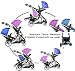 Kids Kargo Duellette 21 BS Twin Double Pushchair Tandem Stroller buggy 2 seat units (Magenta Pink/Fizzy Blue /Black Midnight/Pink/Blue,Silver chassis)
