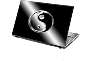 15.6 INCH TAYLORHE SKINS TaylorHe 13-14 inch Laptop Skin Vinyl Decal MADE IN ENGLAND Black & White Ying Yang Sign