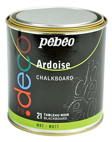 Pebeo 93521 Tafelfarbe Metalldose, 500 ml, schwarz