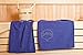 Produktbild Brandsseller Sauna Damen-Sarong - Sauna-Set Sarong inkl. Badehandtuch - 100% Baumwolle Sarong ca. 130 x 75 cm | Hantuch ca. 50 x 100 cm - Einheitsgröße von S-XXL mit Knöpfen - Farbe: Dunkelblau