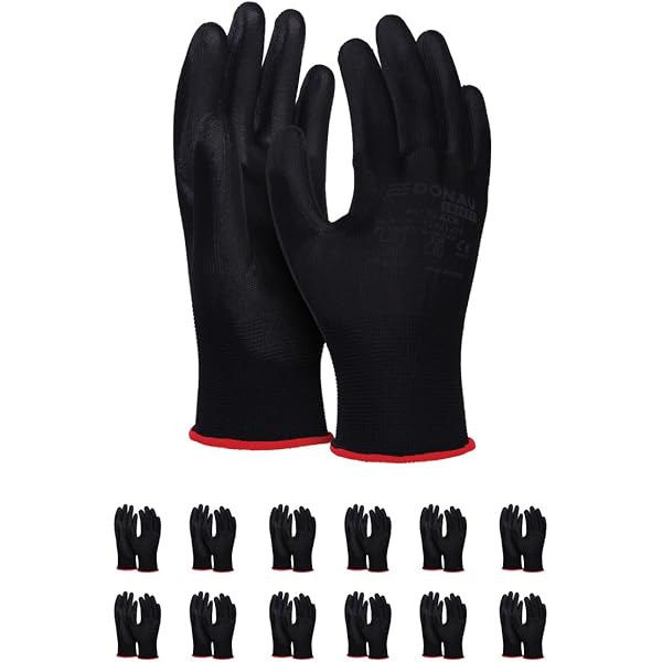 klus handschoenen grijs/zwart 2 paar maat m