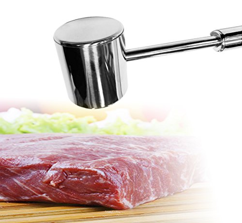 Vox Fleischhammer Fleischklopfer Edelstahl Guter Küchenhelfer Werkzeug Steakhammer Schnitzelklopfer zwei Bearbeitungsflächen - 3