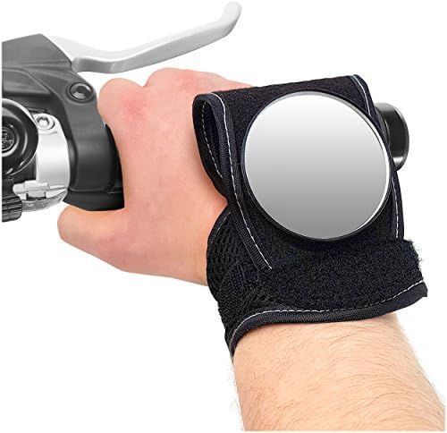 Biking Rear View Mirror Wristband - Increased Safety and Visibility Wrist Strap for Bikers &amp; Cyclists - Essential Arm Mirror for Motorbikes, Bicycles &amp; Mopeds