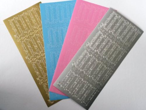 Christening Peel Off Stickers (Various Colours) (Gold)