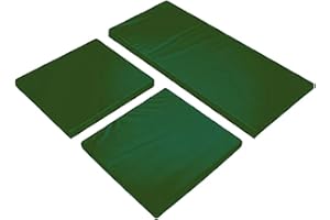 Jardins de Luxe! Foam Cushions for Rattan 3 pcs Sofa Set | Single Sofa [104 x 52 x 5 cm] Two Chairs [52 x 52 x 5 cm] (Bottle Green)