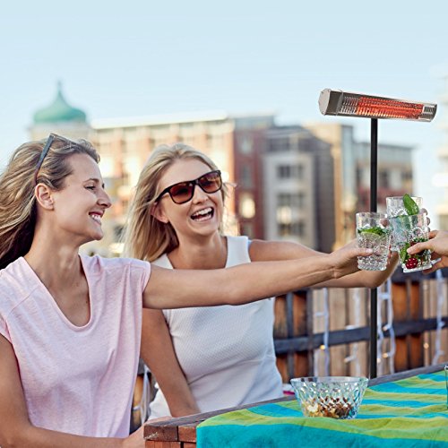 Tevigo Standfuss schwarz für Infrarot-Heizstrahler 2 m ohne Bohren - 4