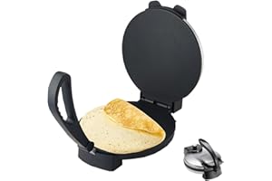 SOKANY KJ-507 1100W Roti Maker, 32cm Prensa Para Tortillas, Placa antiadherente, Temperatura Regulable, Ideal Para Pancakes, Roti, Rollitos, Chapatis