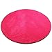 Produktbild BESTHOO Teppich Bedside runder Teppich, Decke Computer Stuhlmatte, Wohnzimmer Schlafzimmer im europäischen Stil (Farbe : Rose rot, größe : 100×100cm) (Color : -, Size : -)