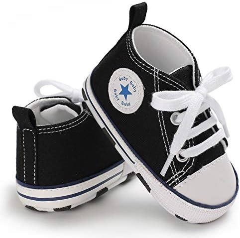 Baby Girls Boys Sneakers Toddler Shoes Canvas First Walking Shoes Newborn Anti-Slip Prewalker Sneakers