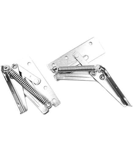FUNSUEI 6 PCS Lift Up Flap Top Hinge, Sofa Bed Lifting Hinges, 80 Degree Cabinet Hinge, Steel Spring Hinges Folding Lift Up For Wardrobe, Cupboard, Furniture