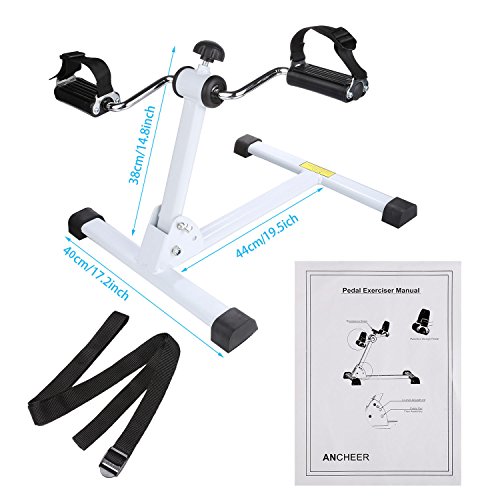 Ancheer verstellbar Pedal-Trainingsgerät,Pedaltrainer,Bein-Pedaltrainer,Mini Heimtrainer, Physiotherapie - 4