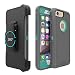 Produktbild iPhone 7 Case, esellerbox, Mehrschichtige [Full Body] [Heavy Duty Schutz] stoßabsorbierender/Bumper Case mit Integrierter Displayschutzfolie für Apple iPhone 7 (4.7, Grau und Blaugrün)