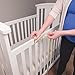 Trend Lab Fleece CribWrap Rail Covers for Crib Sides (Set of 2), Natural, Narrow for Crib Rails Measuring up to 8" Around!