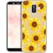 Produktbild OOH!COLOR Collection 2019 Handyhülle kompatibel mit Samsung Galaxy A6 Hülle Silikon Blumen Motiv transparent dünn Schutzhülle durchsichtig Case für Samsung A6 2018 gelbe Sonnenblumen (EINWEG)