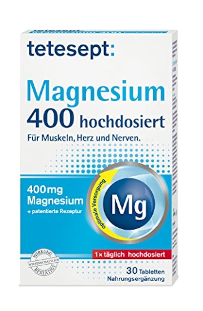 Tetesept Magnesium 400 Forte, 30er, 5er Pack (5 x 20 g)