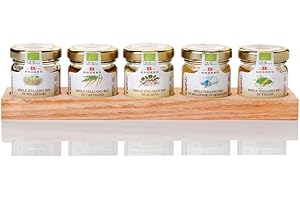AROMATASTE Coffret Cadeau de Miel de Fleurs Bio Artisanal Italienne (5 x 35g)