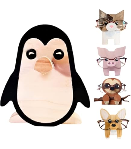 Pinguïn brilhouder, pinguïn bril standhouder voor mannen en vrouwen, schattige pinguïns oogglashouders met stabiele basis, creatief dierenbrilrek, brilstandaard, voor thuiskantoren bureaudecoratie