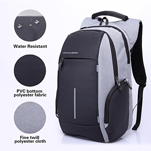 Business Laptop Rucksack mit USB Anschluss Herren Damen Gepolstert Notebook-Rucks  cke bis zu 14 15 6 zoll Laptops   Macbook pro 13 Laptoprucks  cke f
