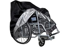 ‎QJSZMEI QJSZMEI Rollstuhl-Schutzhülle im Freien, Abdeckung für Mobilitätsroller, Schwere manuelle Rollstuhlabdeckung, Speicherschutz bei Behinderung, Wasserdichter Schutz, Outdoor Staubdichte Abdeckung
