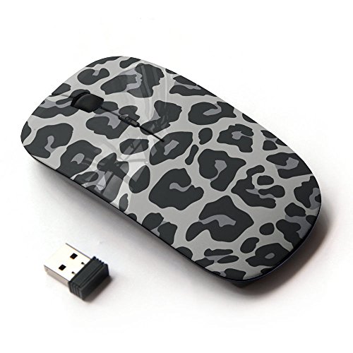 spécifications STPlus Motif d’impression léopard (gris) Souris sans fil 2.4 GHz avec design ergonomique et récepteur Nano