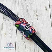 Efimoni- Dreadperle 1Stk., Dreadschmuck, 7mm Loch, Polymer Clay, Dreadtubes, Bartperle, Haarperle, Großlochperle, Dreadlocks Manschette, Dread Bead, handgefertigt